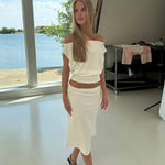 Helia basic skirt - hvid