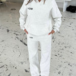 VDB sweatpants - hvid/grå meleret