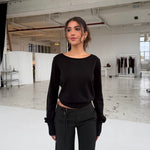 Open back knit top - sort