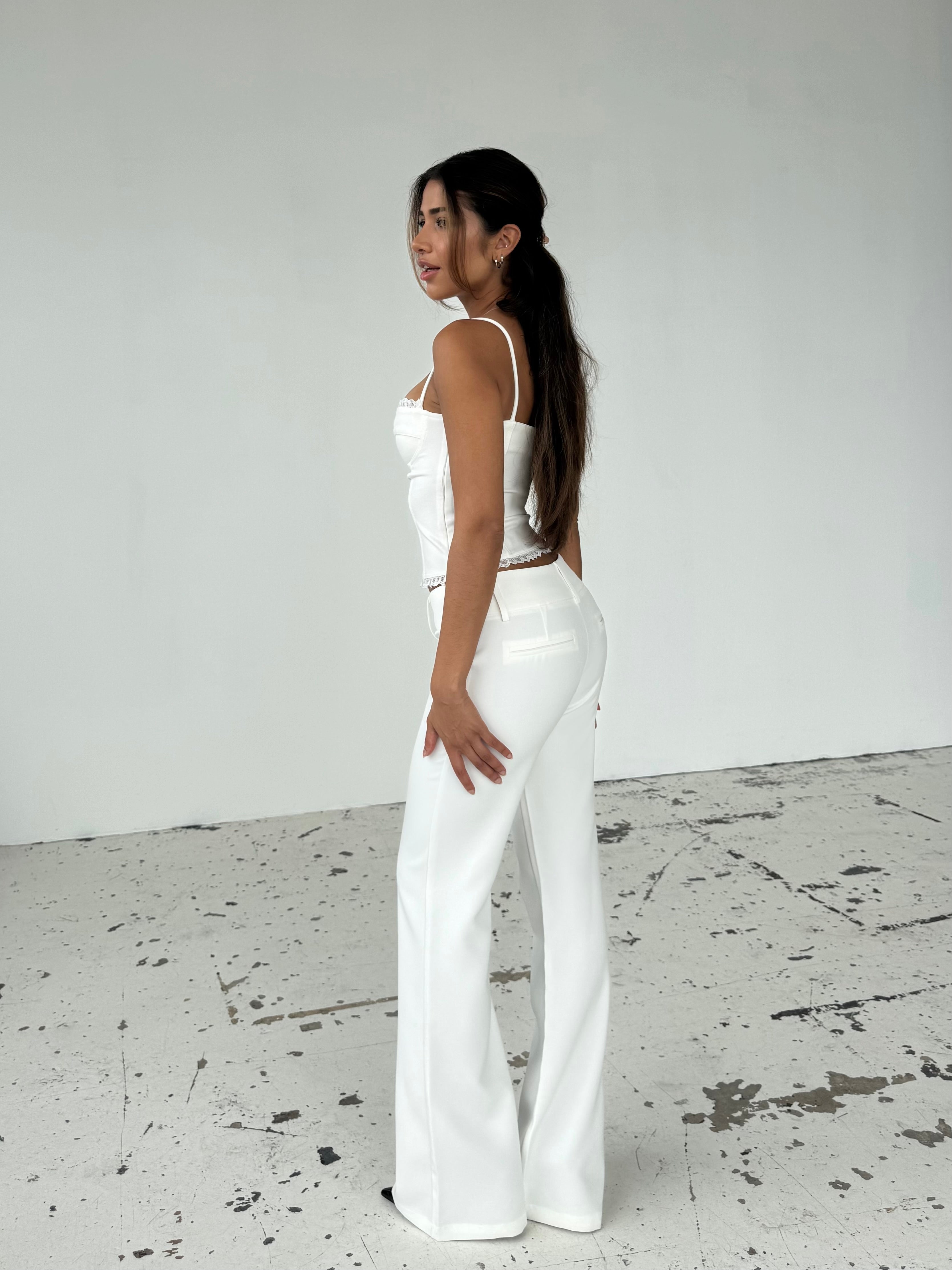 Lula lace corset top - hvid