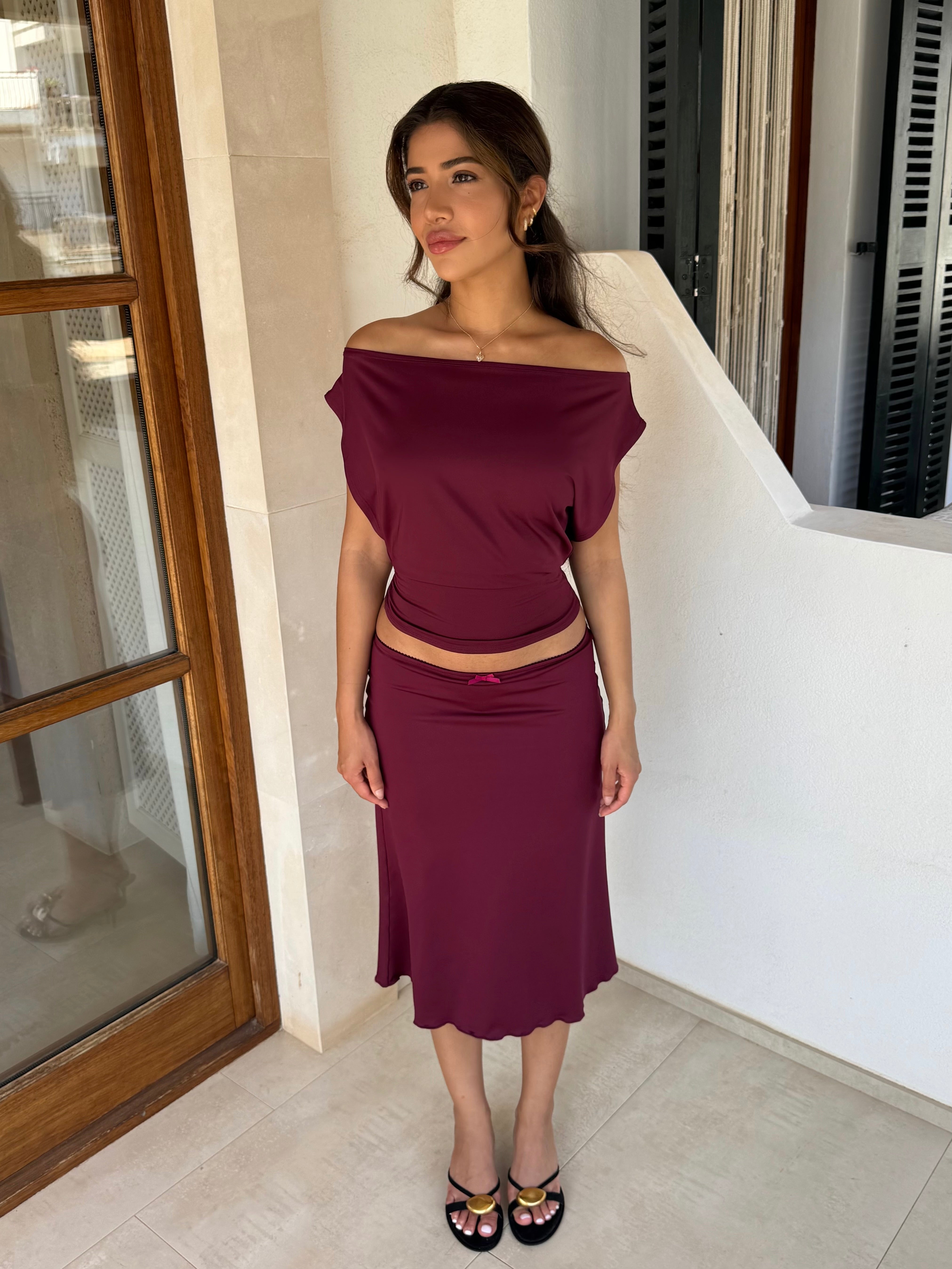 Hera basic top - bordeaux