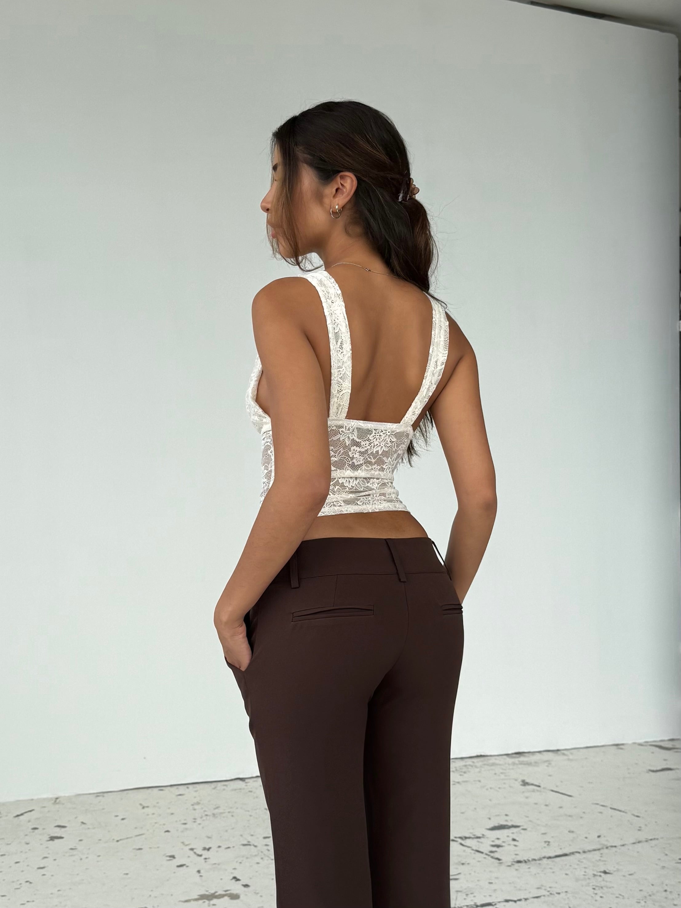 Linea lace top - cream