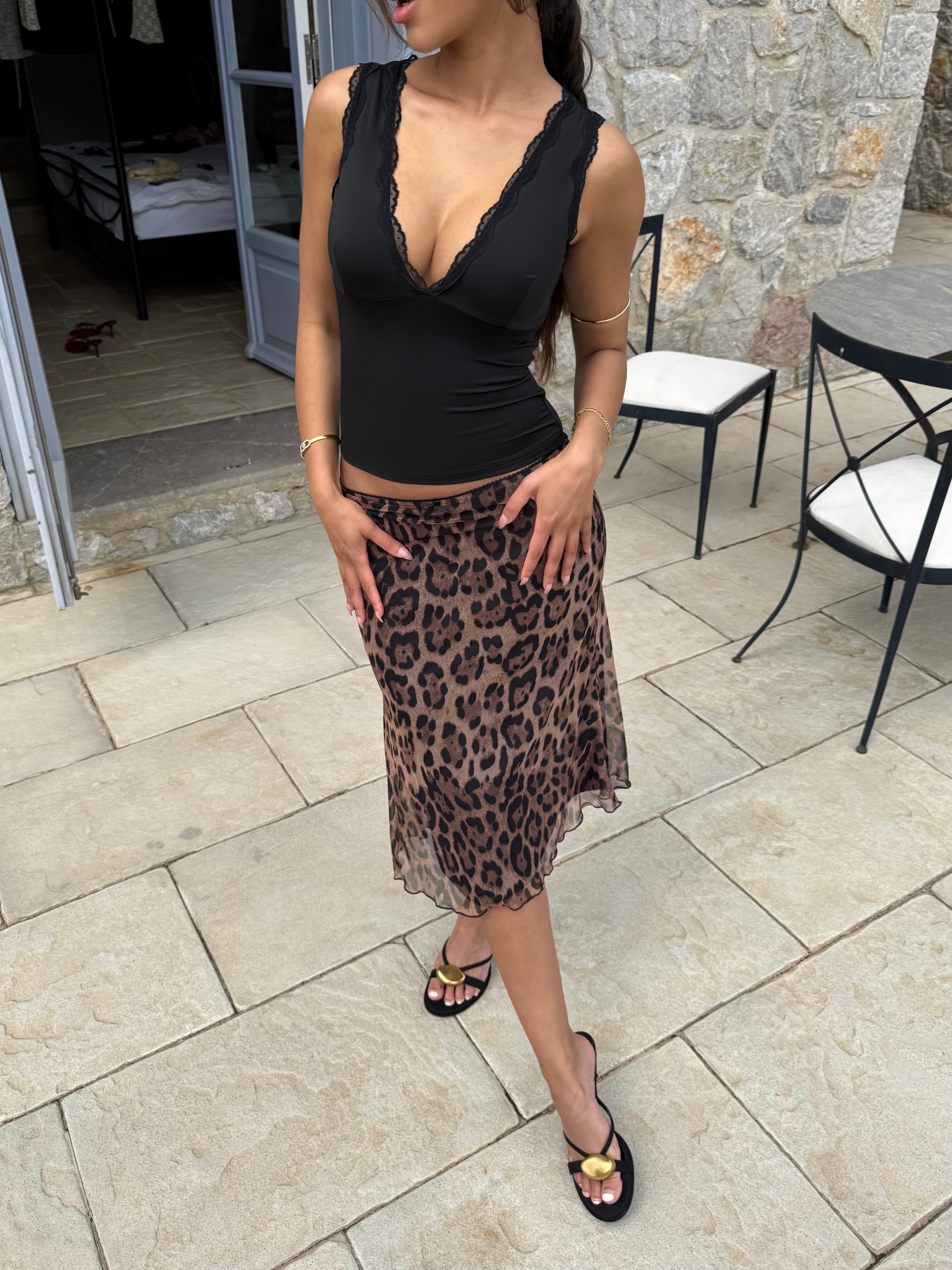 Melia mesh skirt - leo