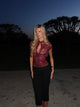 Aria lace top - Bordeaux 