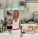 Lucia basic lace top - lyserød