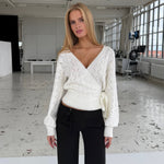 Lacework wool wrap - hvid