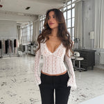 Lyra lace top - white