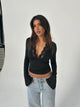 Pretty basic lace top - black 
