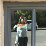 Kaia lace top - lys blå