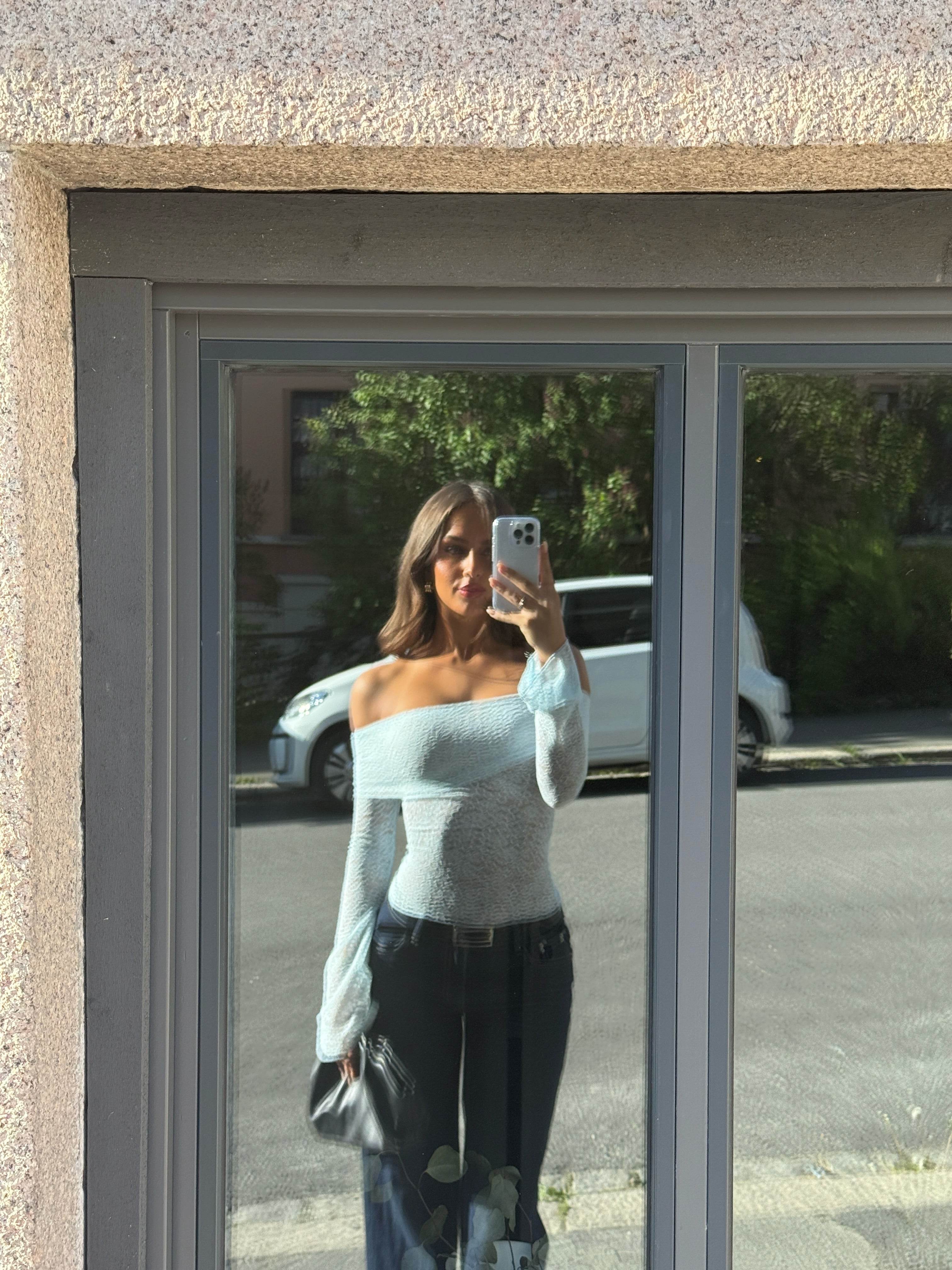 Kaia lace top - lys blå