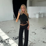 Hera basic lace top - sort