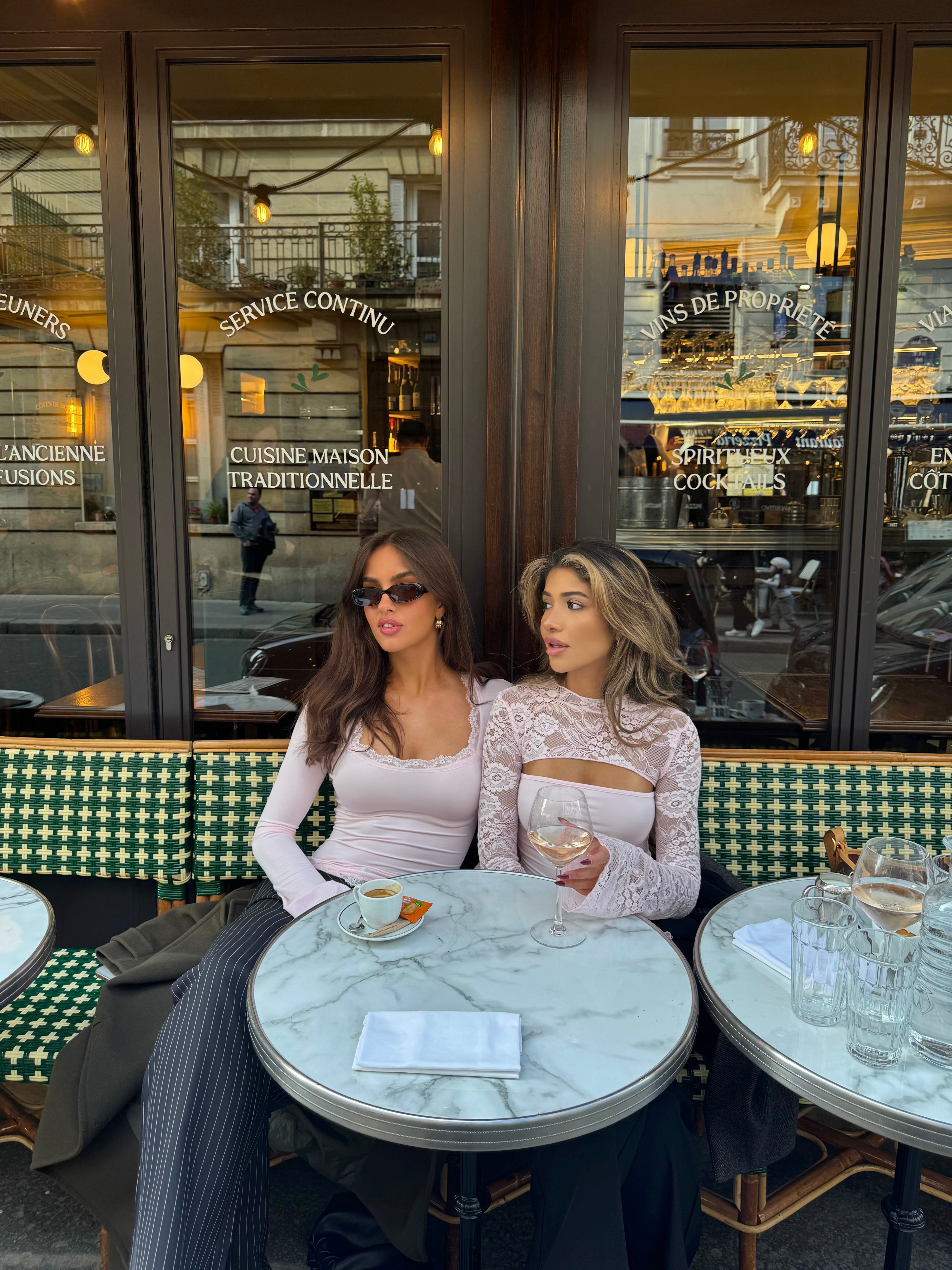 Blair basic lace top - lyserød