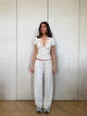 Lucia Rib Pants – Light Grey