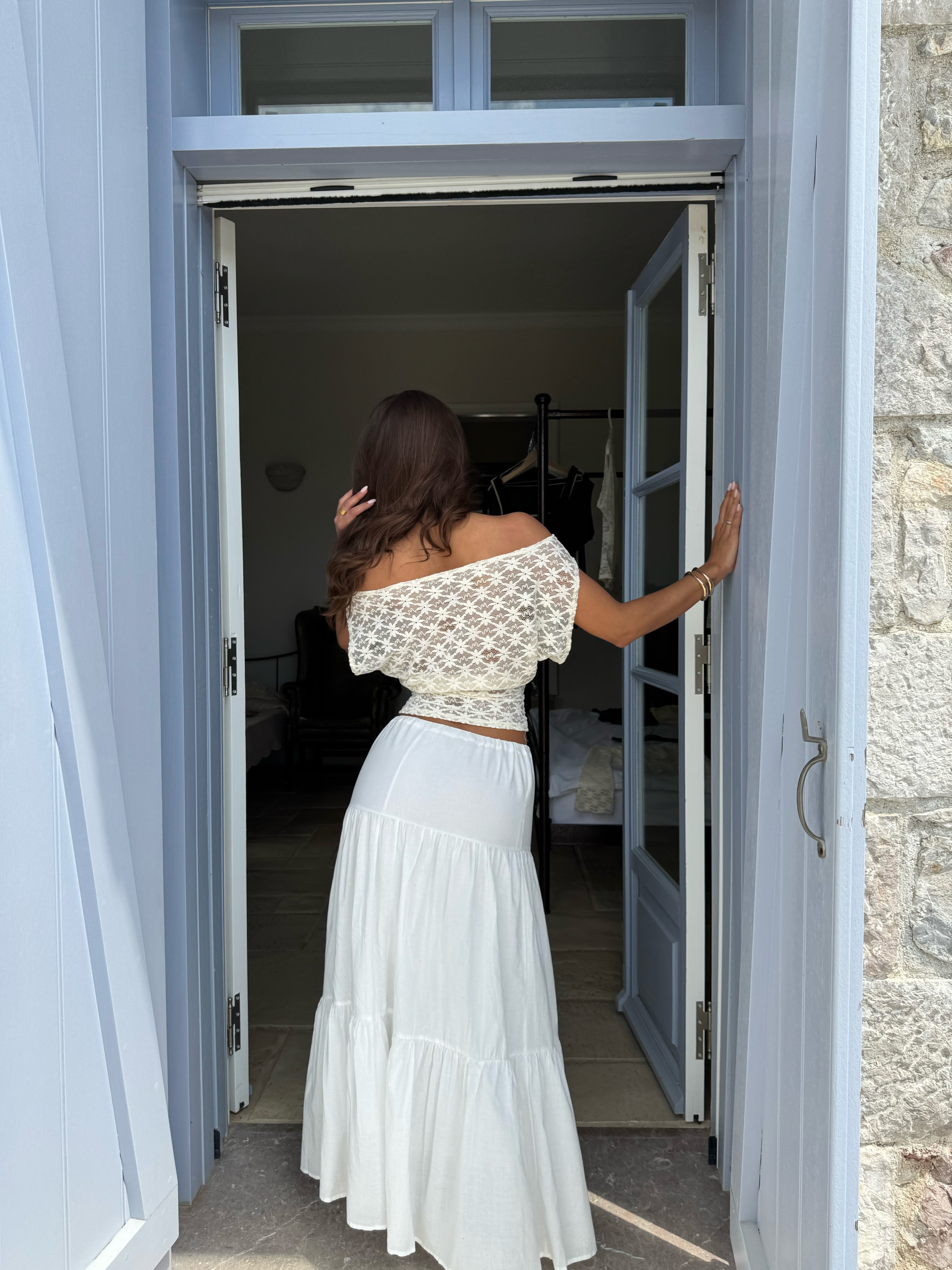 Ira lace top - cream