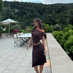 Hera basic top - mørk brun (forudbestilling)