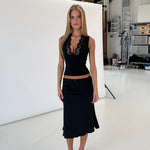 Lucia basic lace top - sort