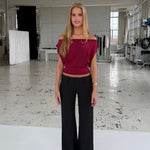 Hera basic top - mørk rød