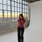 Cleo lace tee - bordeaux