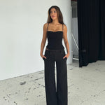 Lula lace corset top - sort