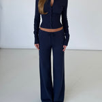 Knit bukser - mørk blå