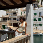 Lucia basic lace top - lys gul