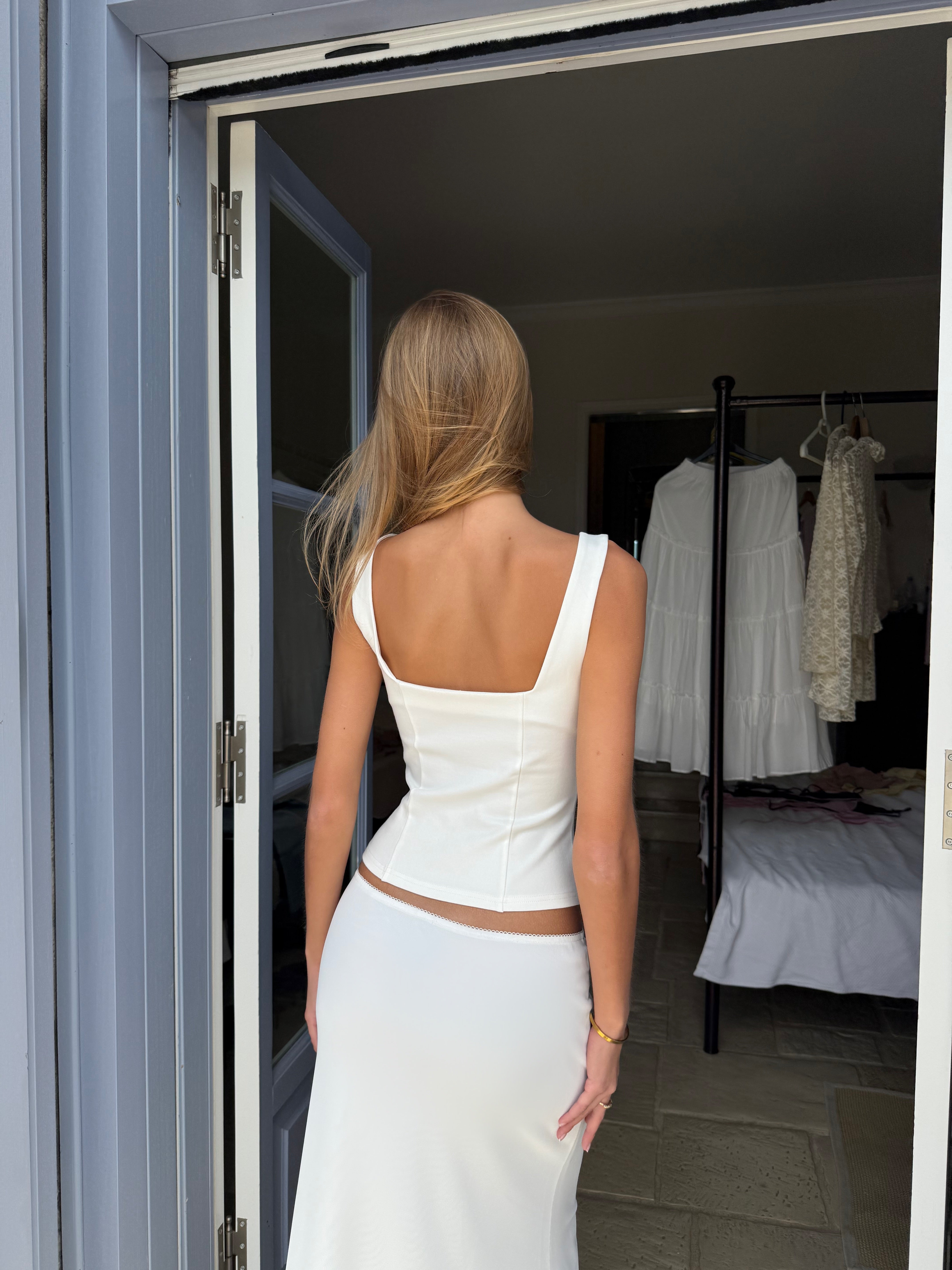 Beba button top - hvid