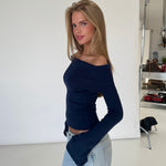 Kaia knit top - mørk blå